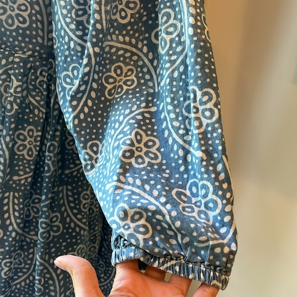Madewell S Blue and White Patterned Dress - Picture 2 of 2